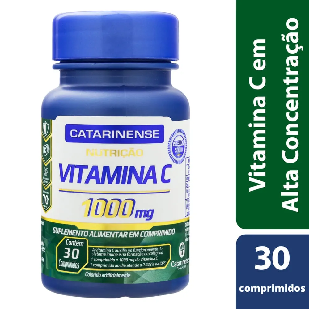 Vitamina C Catarinense Com 30 Comprimidos 1000mg — | Farmácia Resyla