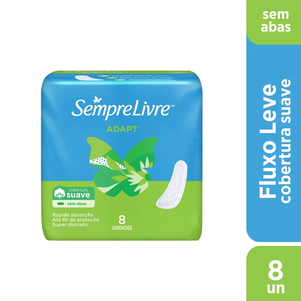 Absorvente Sempre Livre Adapt Suave Sem Abas 8 Unidades — Sempre Livre | Farmácia Resyla