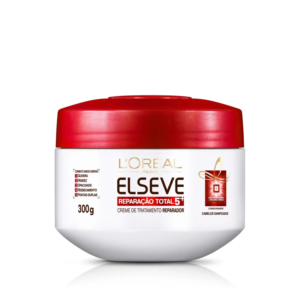Creme de Tratamento L'Oréal Paris Elseve Reparação Total 5 Máscara Reparadora 5 Ações em 1 300g — L'Oréal Paris | Farmácia Resyla