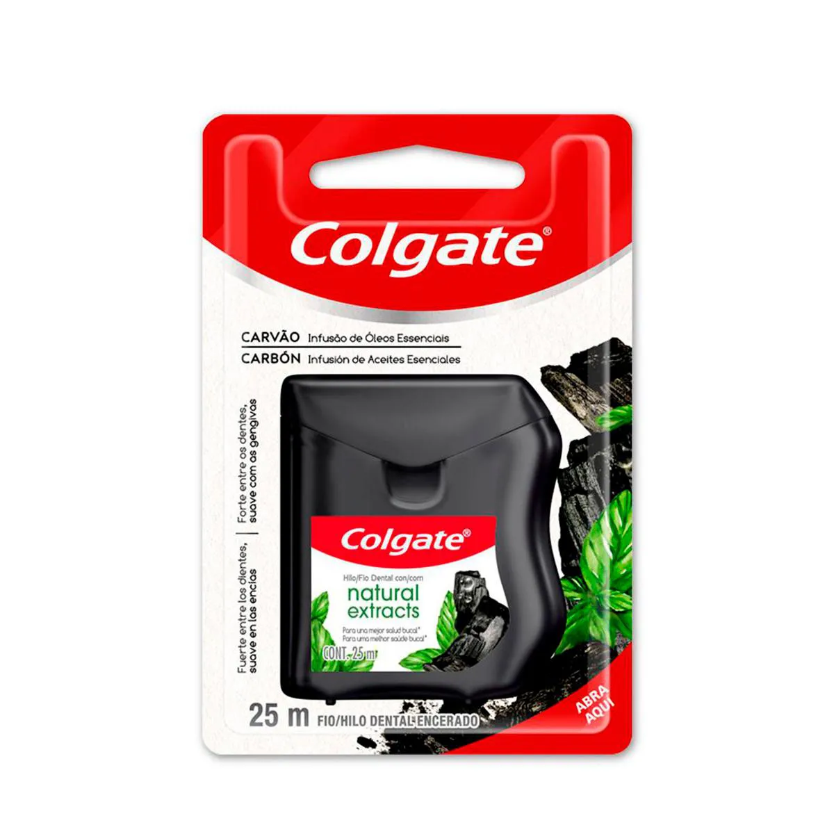 Fio Dental Encerado Colgate Natural Extracts Carvão 25m — Colgate | Farmácia Resyla