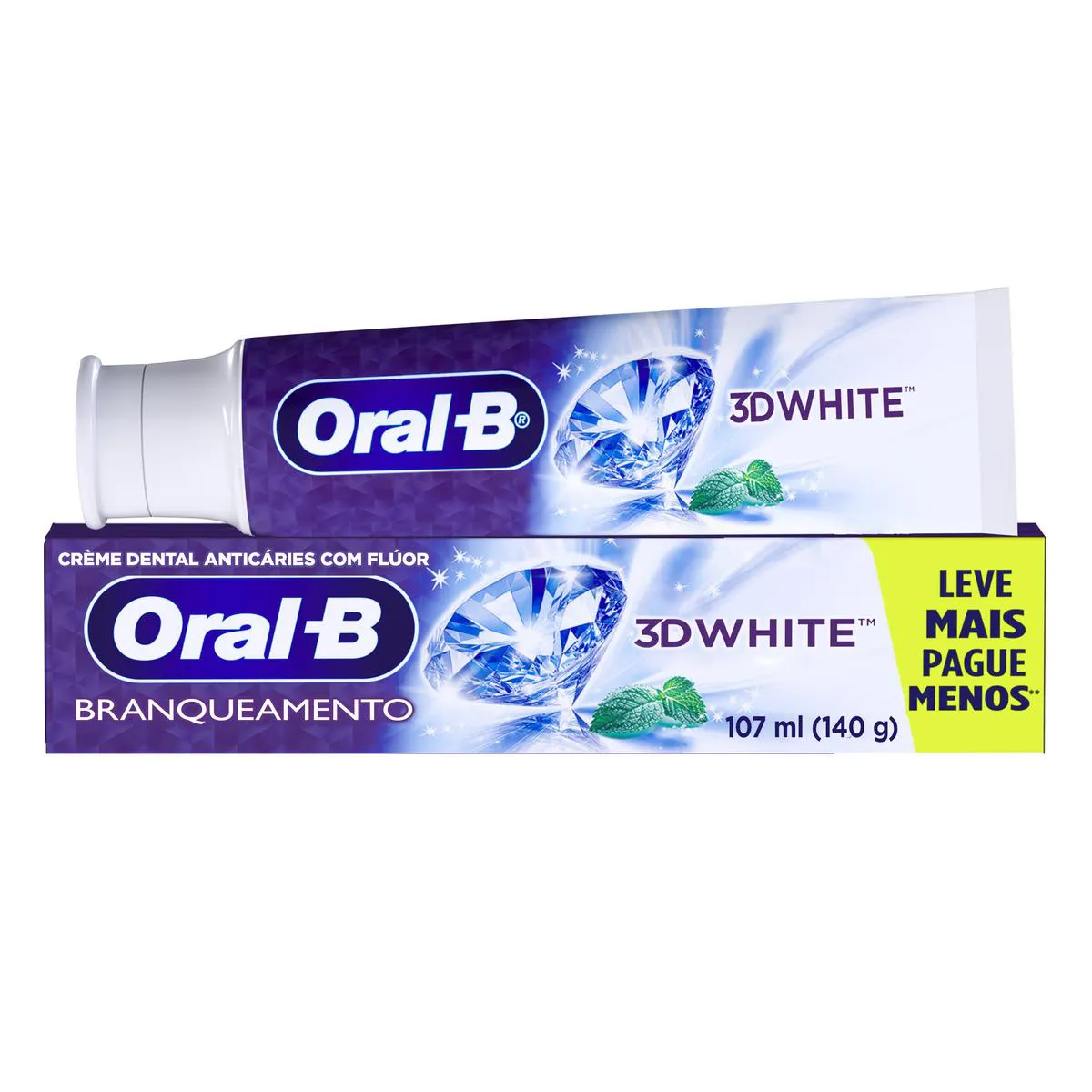 Creme Dental Oral-B 3D White Branqueamento 140g — Oral-B | Farmácia Resyla