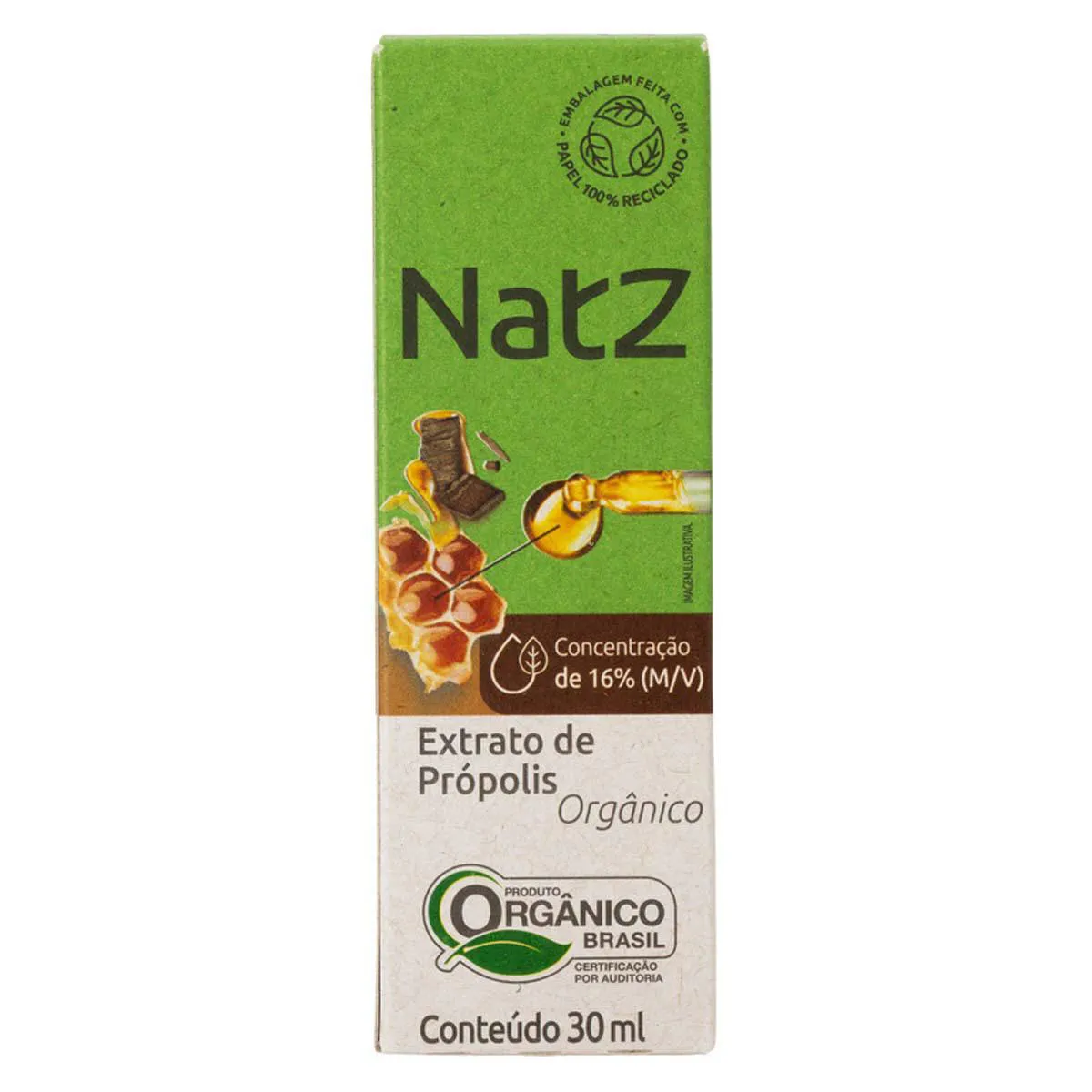 Extrato de Própolis Verde Orgânico 16% Natz 30 ml — Natz | Farmácia Resyla