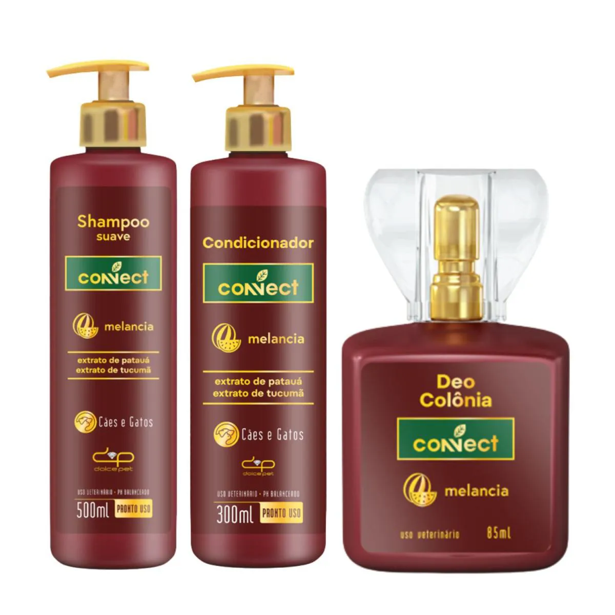 Kit Shampoo Suave + Condicionador + Deo Colônia Melancia Dolce Pet — | Farmácia Resyla