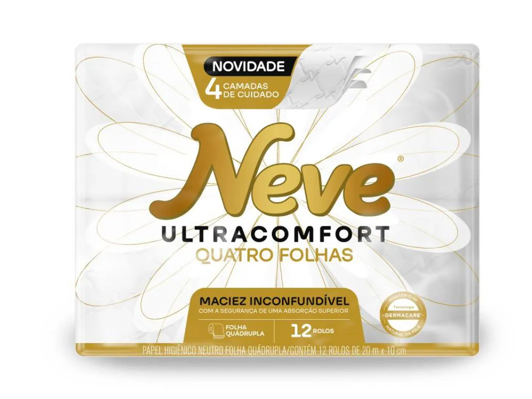 Papel Higiênico Neve Folha Quadrupla Neutro Ultracomfort 20M Pacote 12 Unidades — | Farmácia Resyla