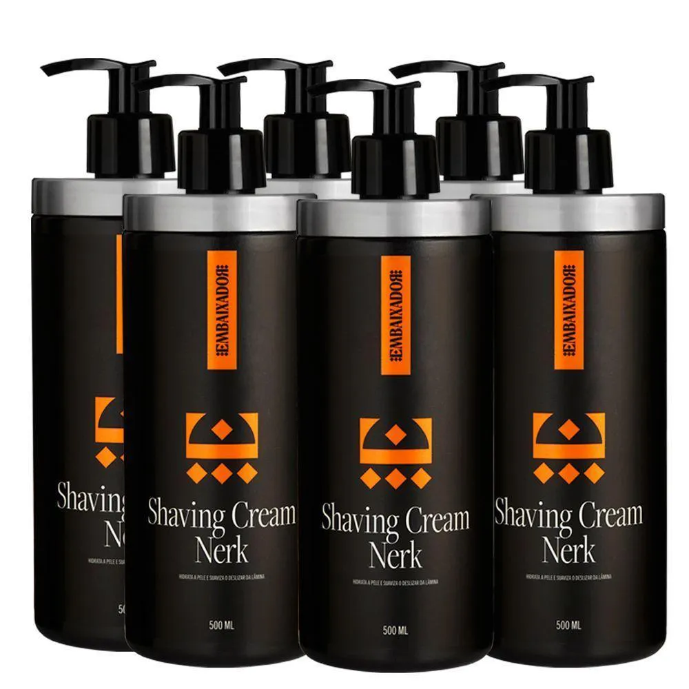 Kit 06 Shaving Cream Nerk Embaixador 500ml — | Farmácia Resyla