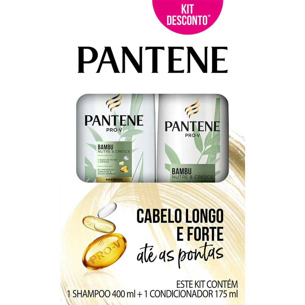 Shampoo+condicionador Pantene Bambu Nutre E Cresce 400+175ml — Pantene | Farmácia Resyla