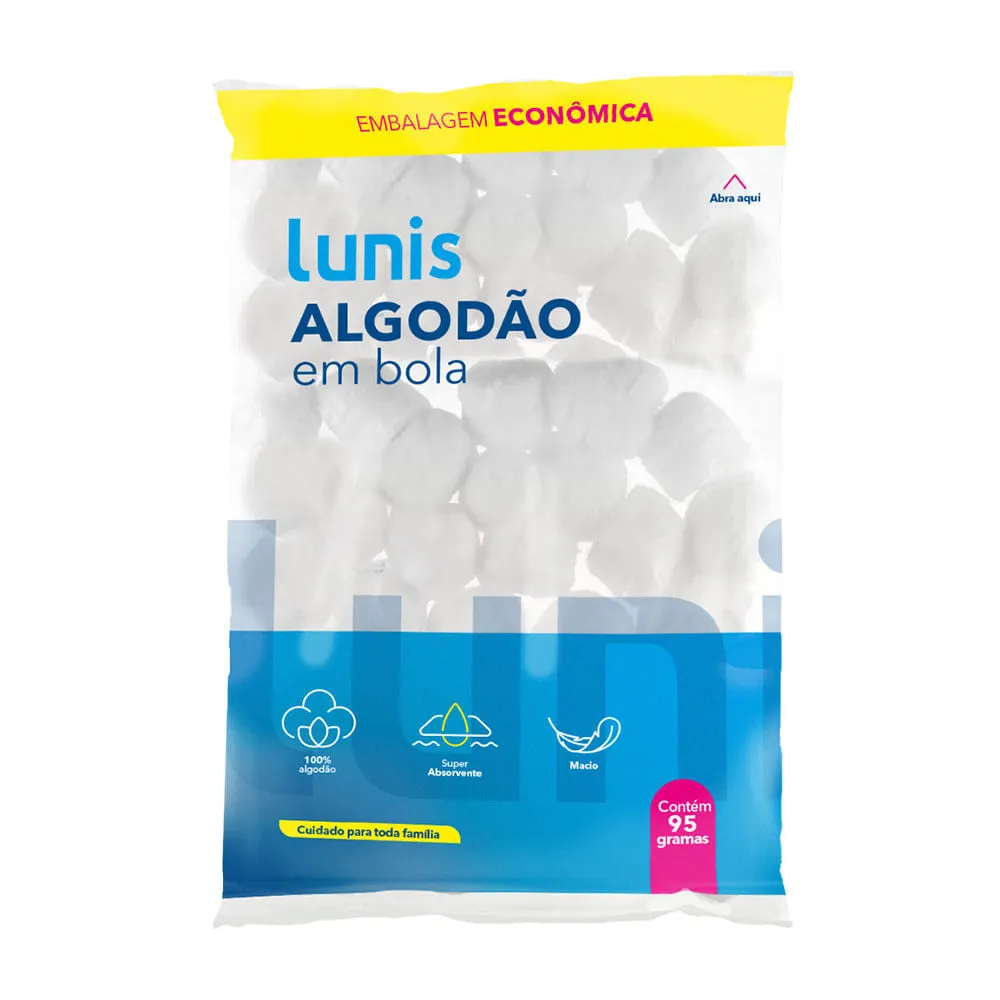 Algodao Lunis 95gr Bolas — | Farmácia Resyla