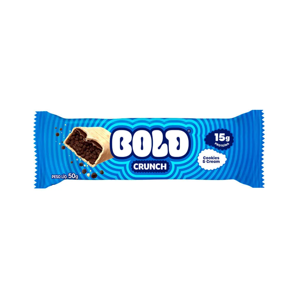 Barra De Proteina Bold Crunch Cookies E Cream 50g — | Farmácia Resyla