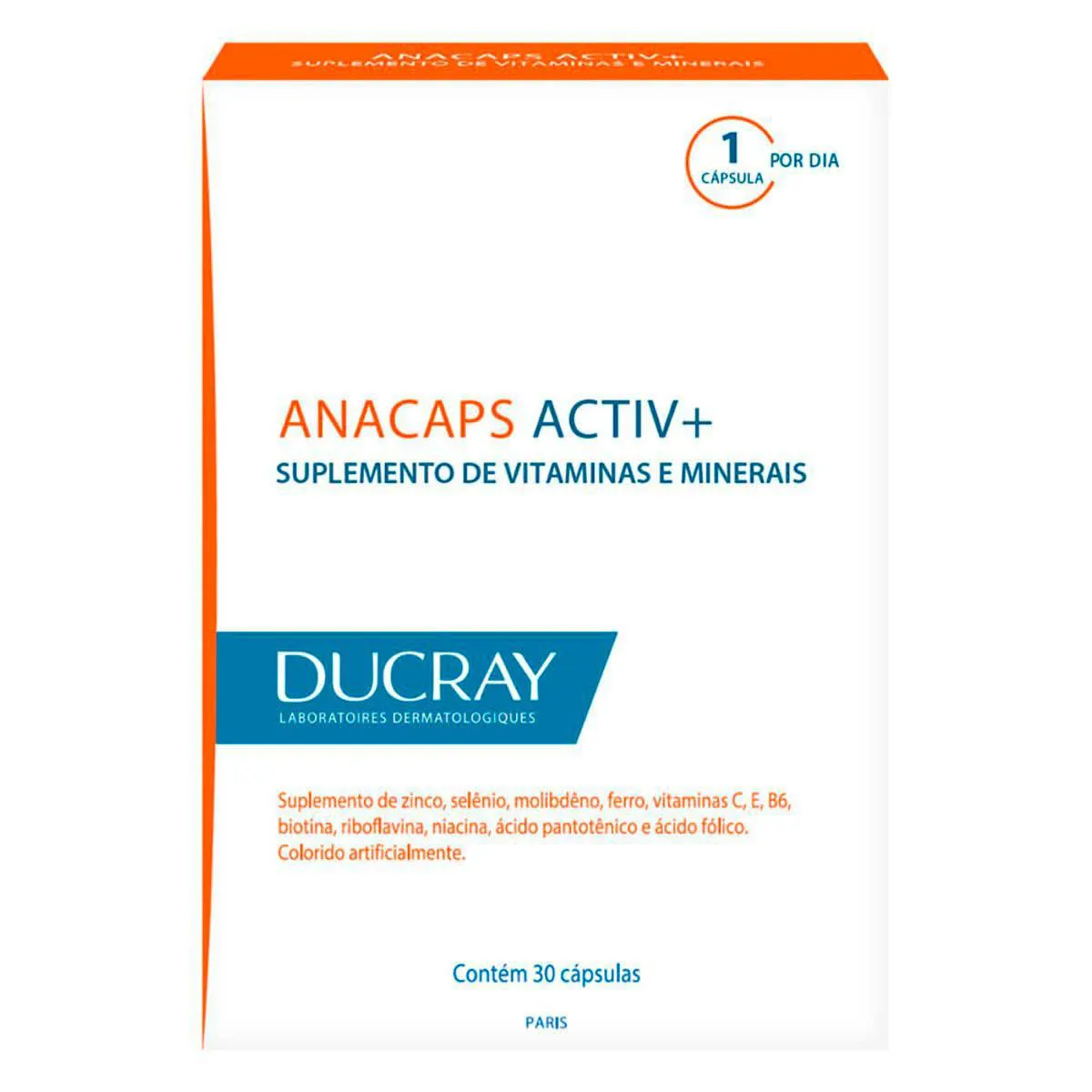 Polivitamínico Anacaps Activ+ Cabelos e Unhas 30 cápsulas — | Farmácia Resyla