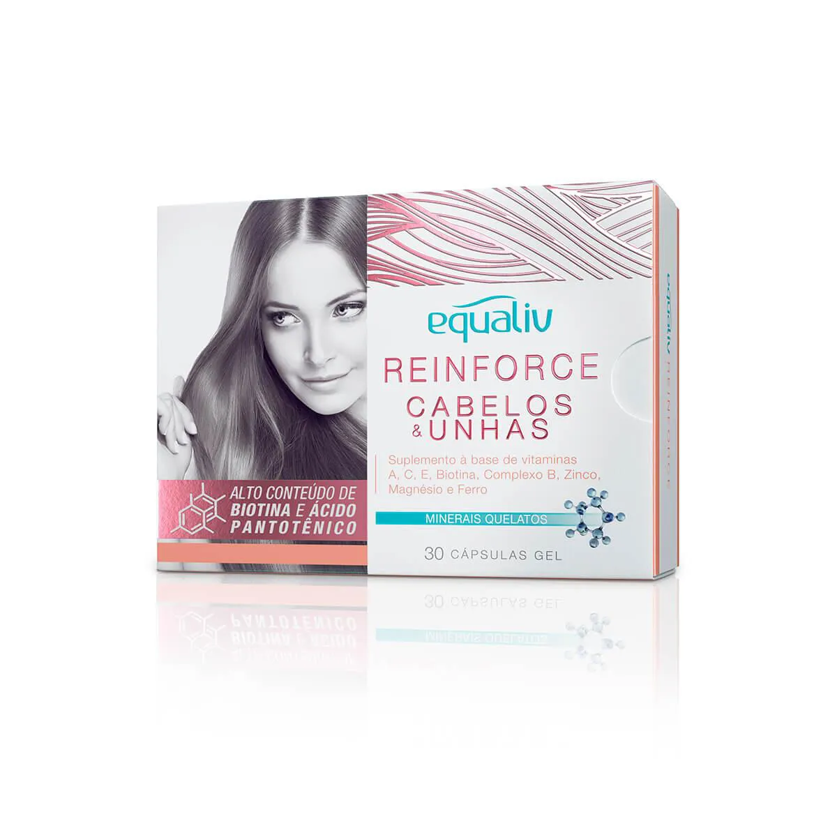Suplemento Vitamínico Equaliv Reinforce Cabelos & Unhas com 30 cápsulas — | Farmácia Resyla