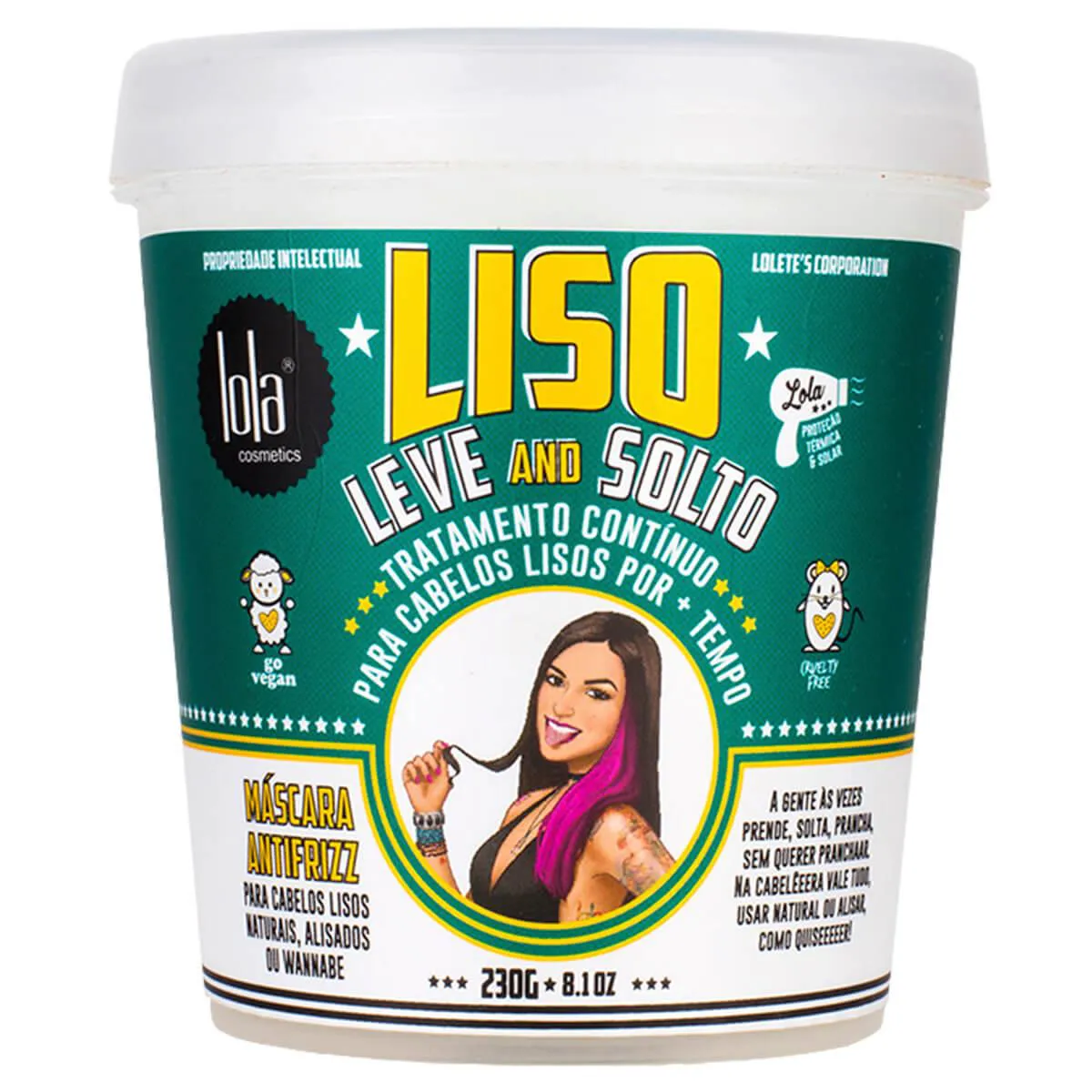 Máscara Capilar Liso, Leve e Solto Lola Cosmetics com 230g — Lola Cosmetics | Farmácia Resyla