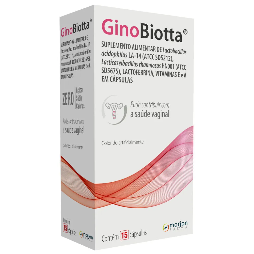 Suplemento Alimentar Ginobiotta Com 15 Capsulas Marjan — | Farmácia Resyla