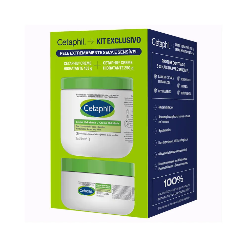 Kit Cetaphil Creme Hidratante Extra Seca/sensivel 453gr + 250gr — Cetaphil | Farmácia Resyla