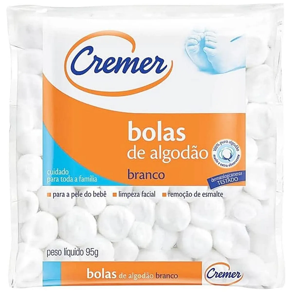 Bolas de Algodão Cremer 95g - Unidade — Cremer | Farmácia Resyla