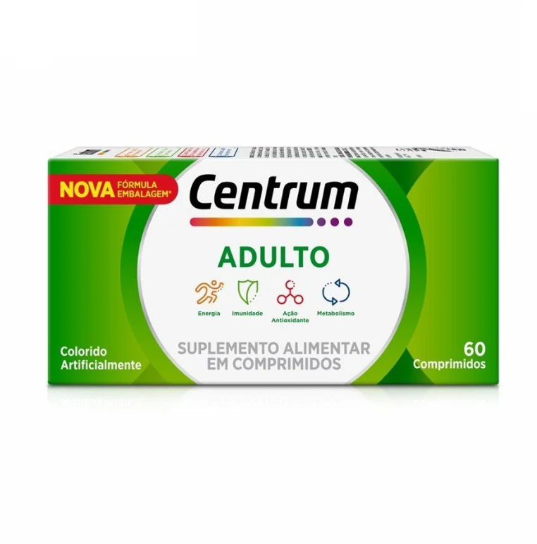 Suplemento Alimentar Centrum Adulto 60 cápsulas — Centrum | Farmácia Resyla