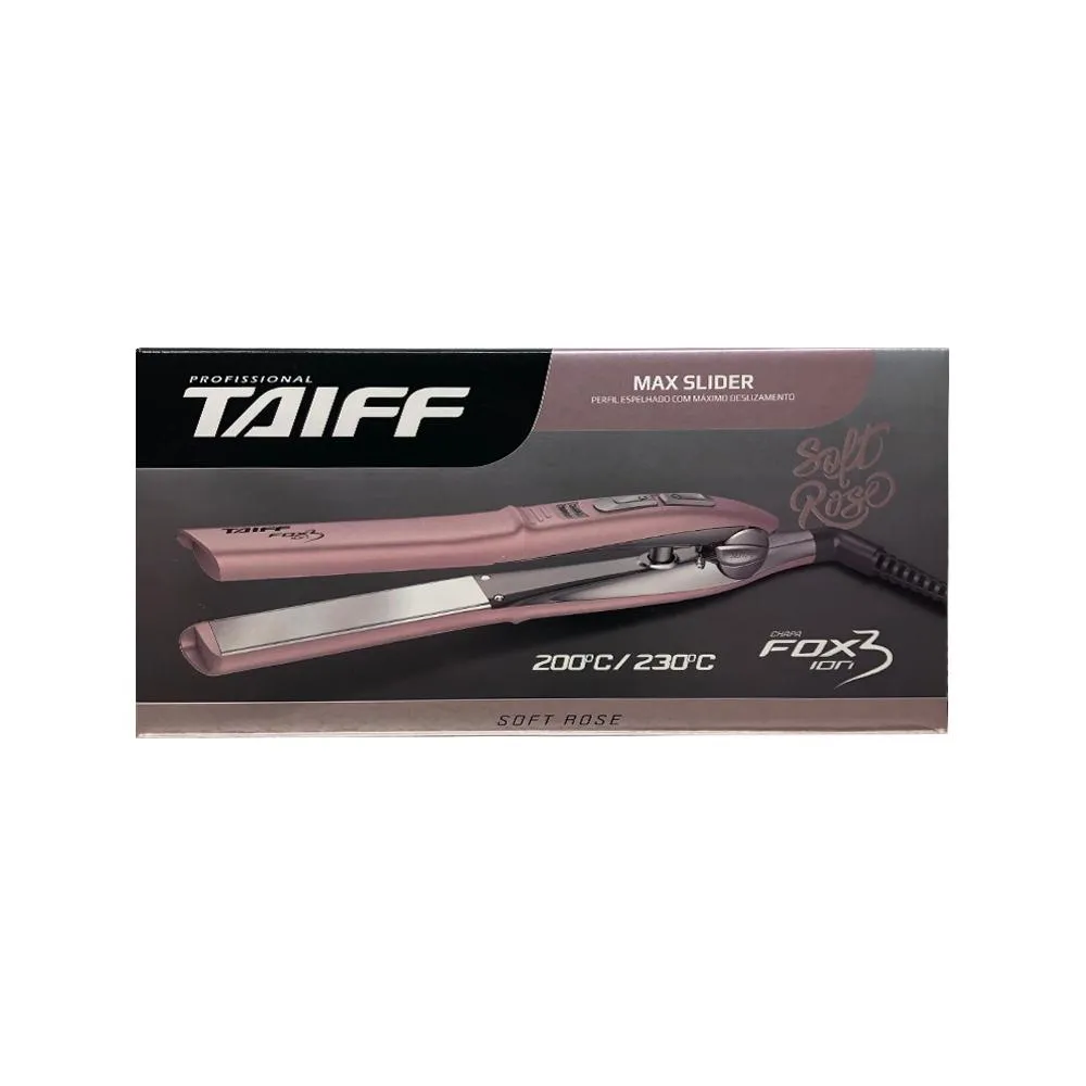 PRANCHA ALISADORA TAIFF FOX ÍON 3 ROSE 230C° BIVOLT — Taiff | Farmácia Resyla