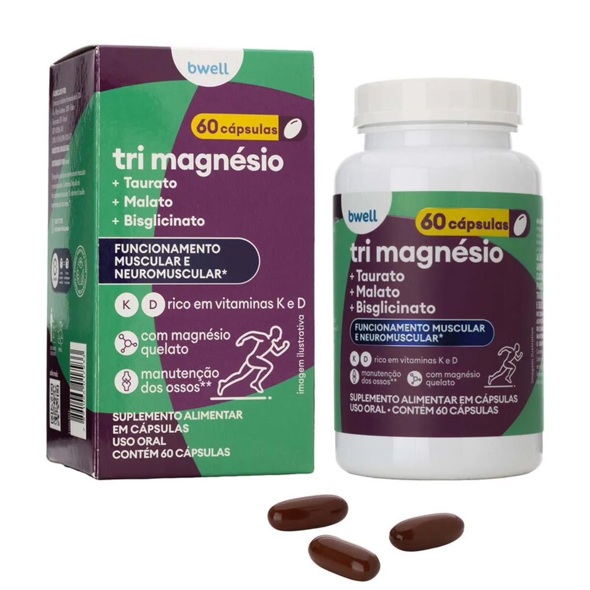 Tri Magnésio Bwell 60 cápsulas — | Farmácia Resyla