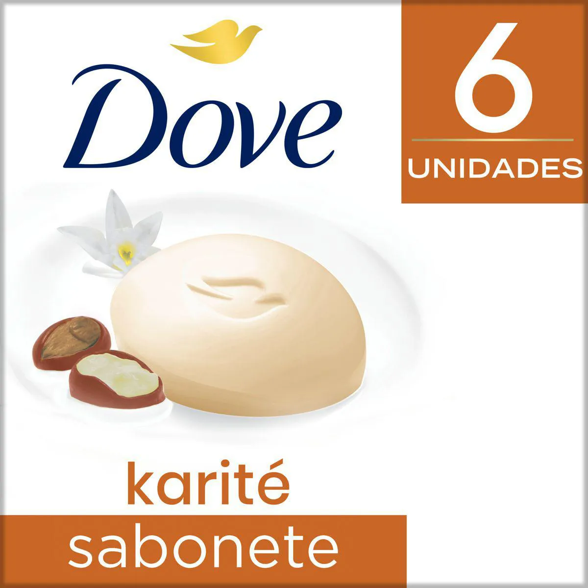 Kit Sabonete em Barra Dove Karité e Baunilha 90g 6 unidades — Dove | Farmácia Resyla