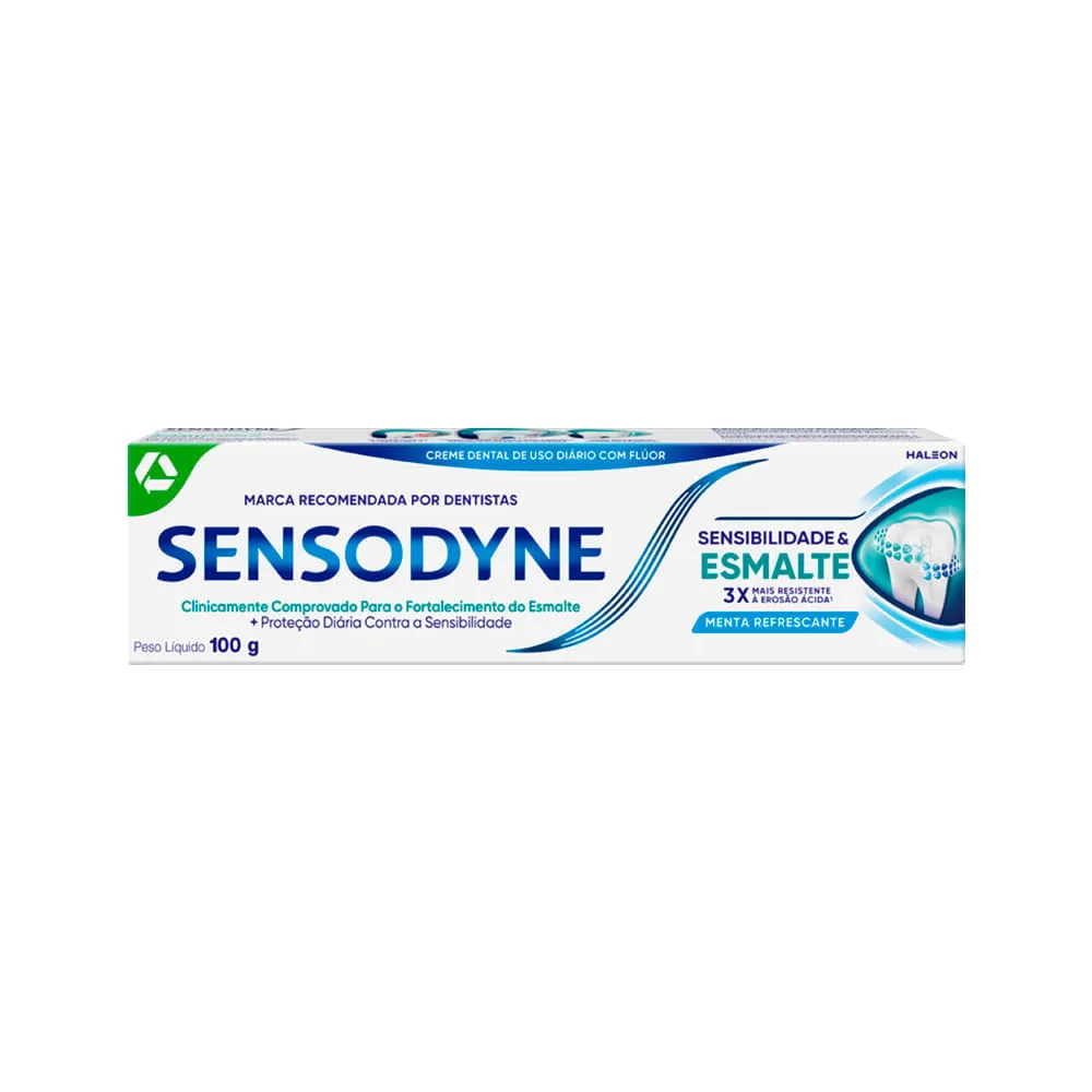 Creme Dental Sensodyne Sensibilidade E Esmalte Menta Refrescante 100g — Sensodyne | Farmácia Resyla