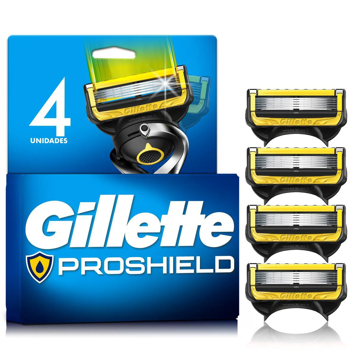 Carga para Aparelho de Barbear Gillette Proshield 4 unidades — Gillette | Farmácia Resyla