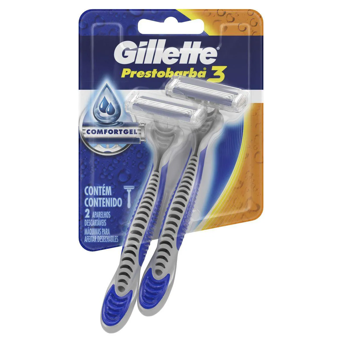 Barbeador Gillette Prestobarba 3 Comfortgel 2 unidades — Gillette | Farmácia Resyla