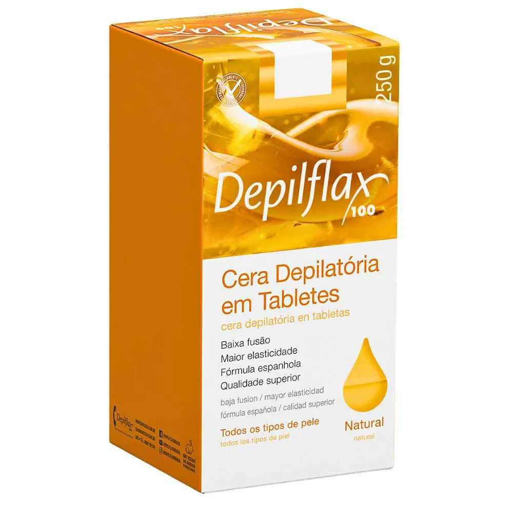 Cera Quente Depilatória Depilflax Natural 250g — | Farmácia Resyla
