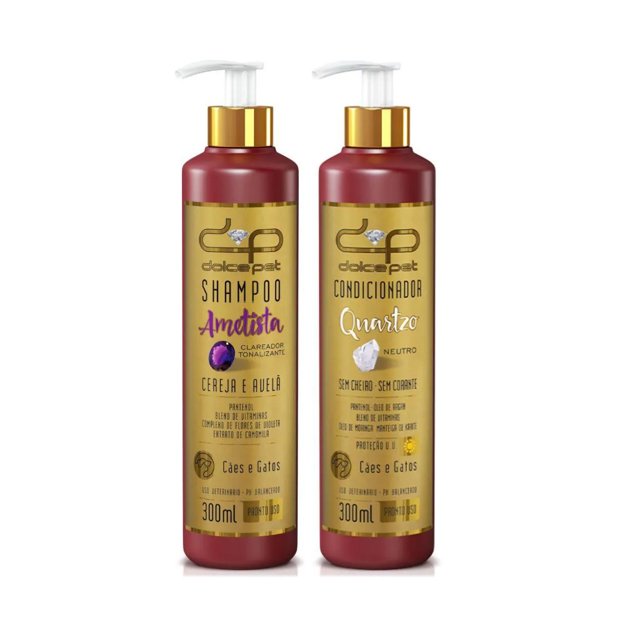 Kit Dolce Pet Shampoo Clareador Tonalizante + Condicionador Neutro para Cães e Gatos 300Ml — | Farmácia Resyla