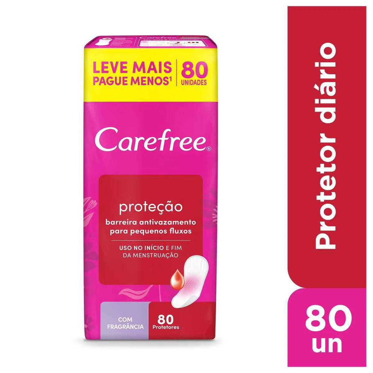 Protetor Diário Carefree Proteção com Perfume 80 unidades — Carefree | Farmácia Resyla