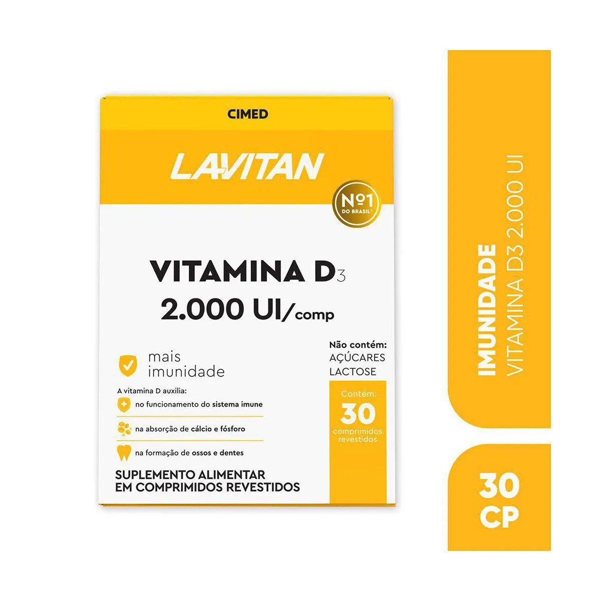Vitamina D 2.000UI Lavitan 30 comprimidos — | Farmácia Resyla