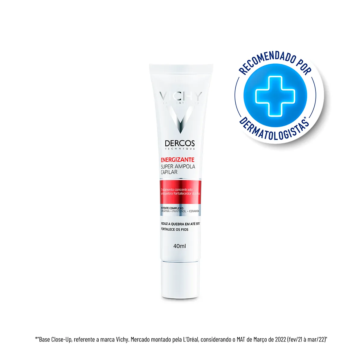 Ampola Capilar Vichy Dercos Energizante Tratamento Antiquebra Tratamento Concentrado Antiquebra Capilar 40ml — Vichy | Farmácia Resyla