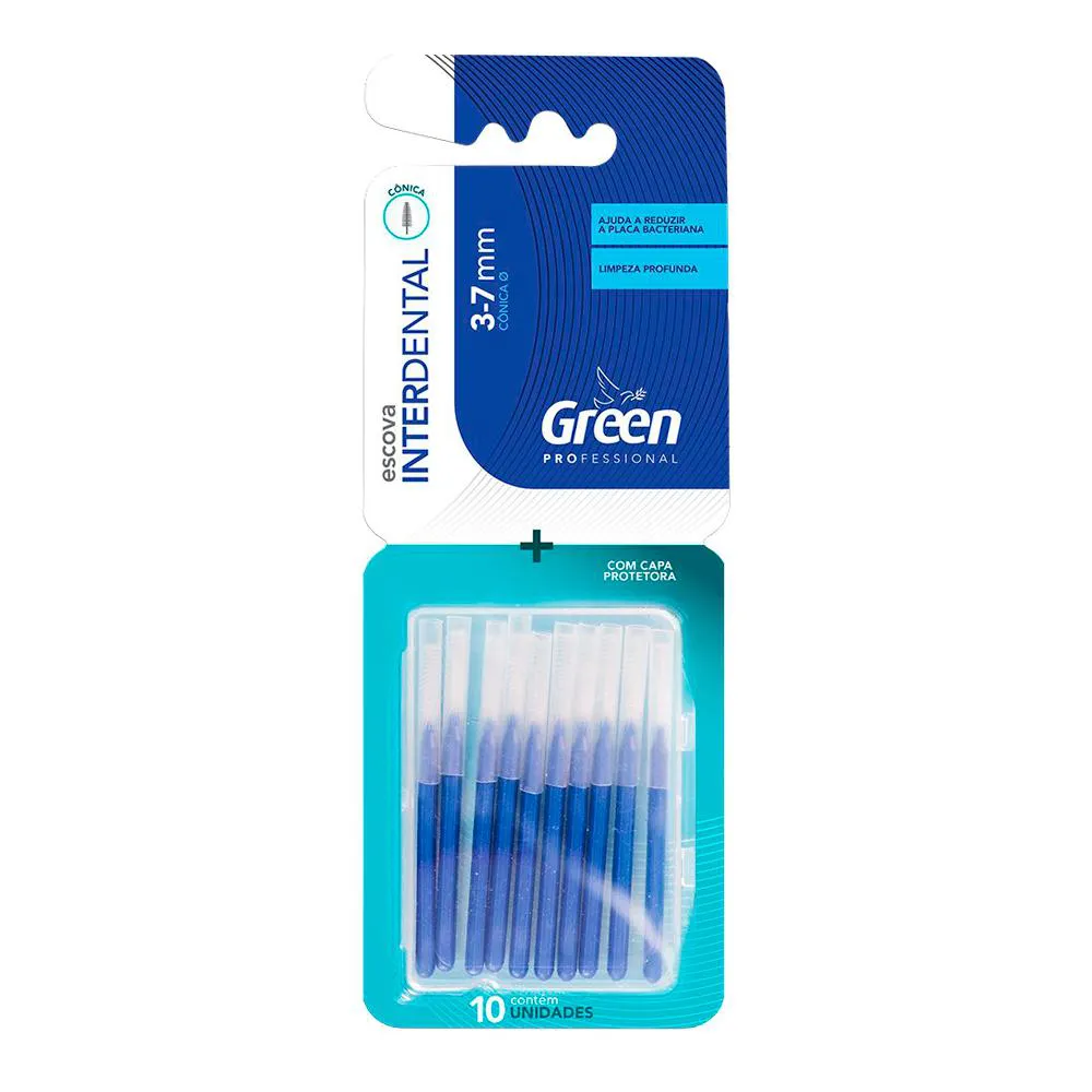 Escova Interdental Cônica 3-7mm - 10 unidades - Green — | Farmácia Resyla