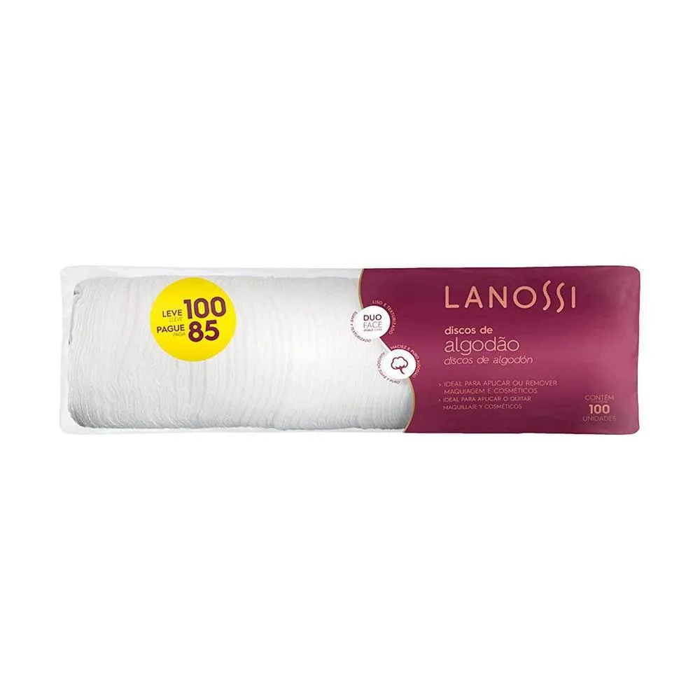 Algodão Lanossi Disco 100 Un — | Farmácia Resyla