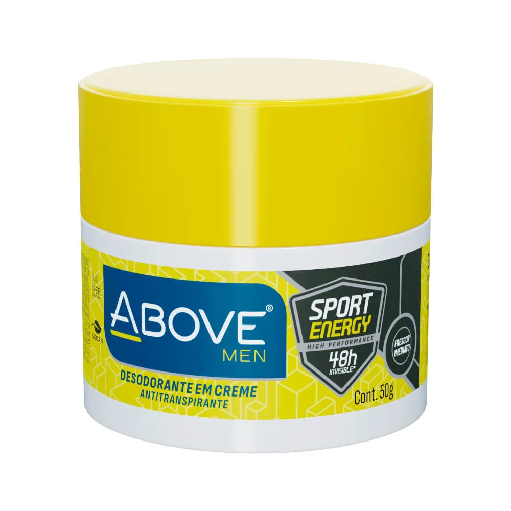 Desodorante Above Masculino Sport Energy 50gr Creme — Above | Farmácia Resyla
