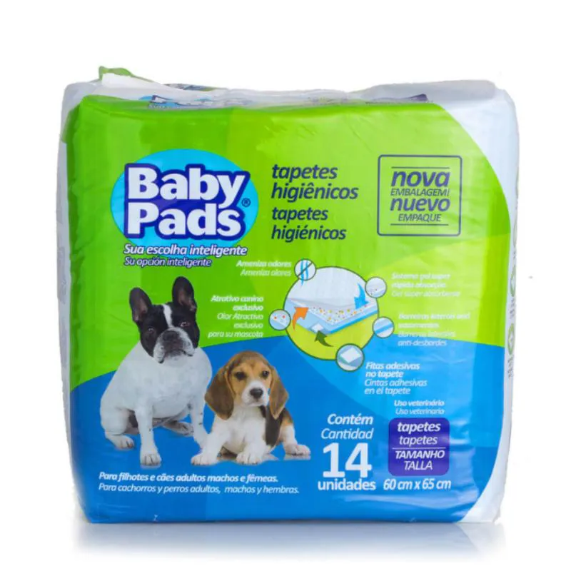 Tapete Higiênico Baby Pads para Cães 14Un 60X55Cm — | Farmácia Resyla