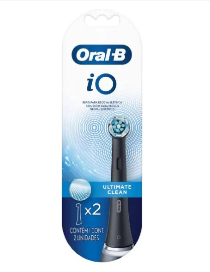 Refil Escova Elétrica Ultimate Clean Io Black 2un - Oral-b — Oral-B | Farmácia Resyla