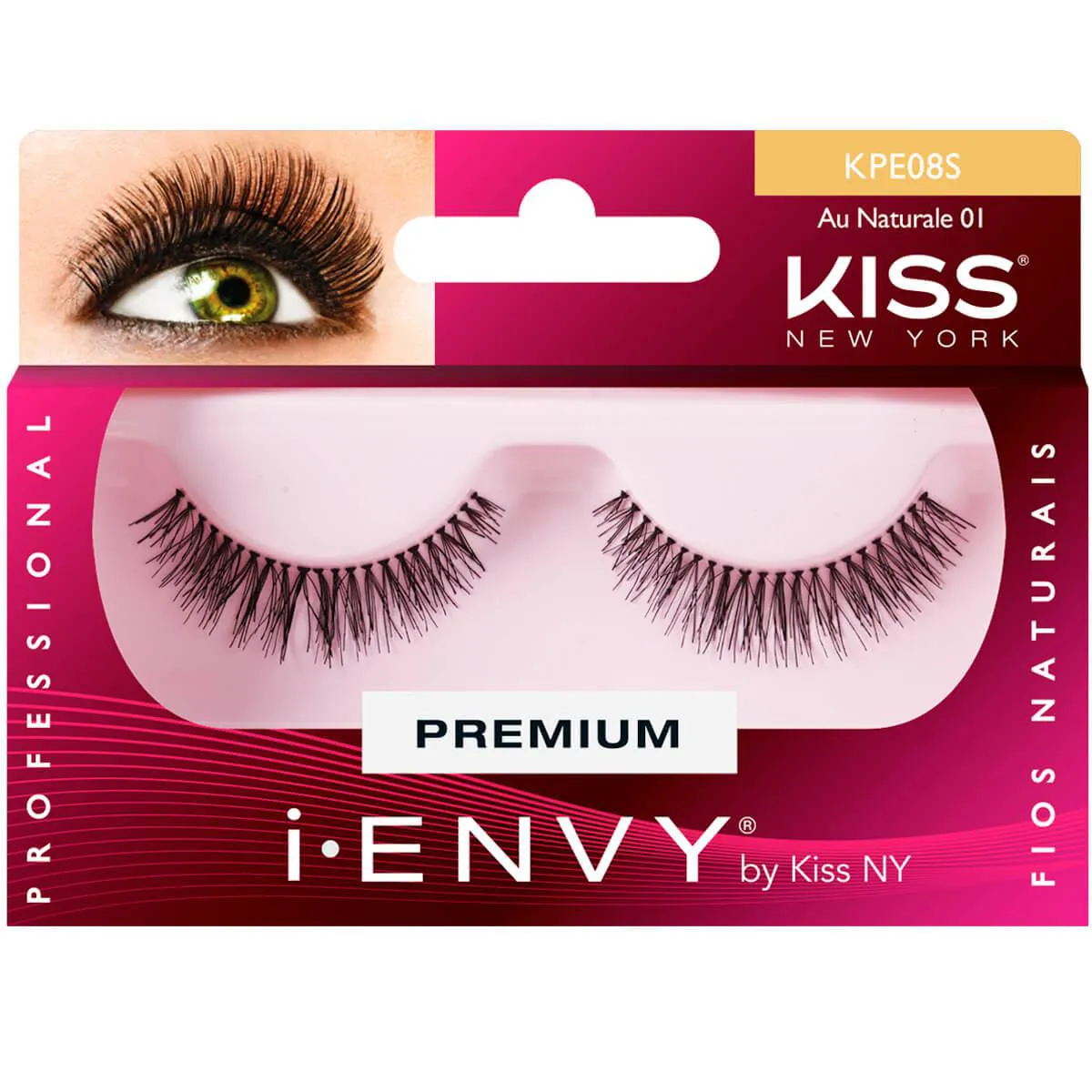 Cílios Postiços Kiss NY I-Envy Au Naturale 01 com 1 par — Kiss | Farmácia Resyla