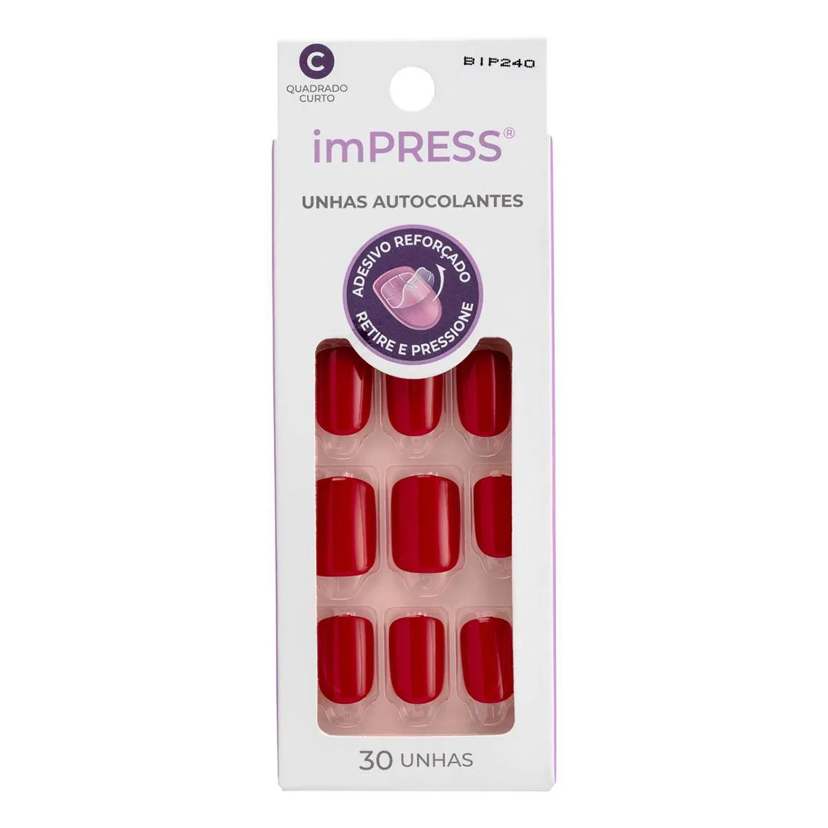 Unhas Autocolantes Kiss NY Impress Color Quadrado Curto Tweetheart 30 Unidades — Kiss | Farmácia Resyla