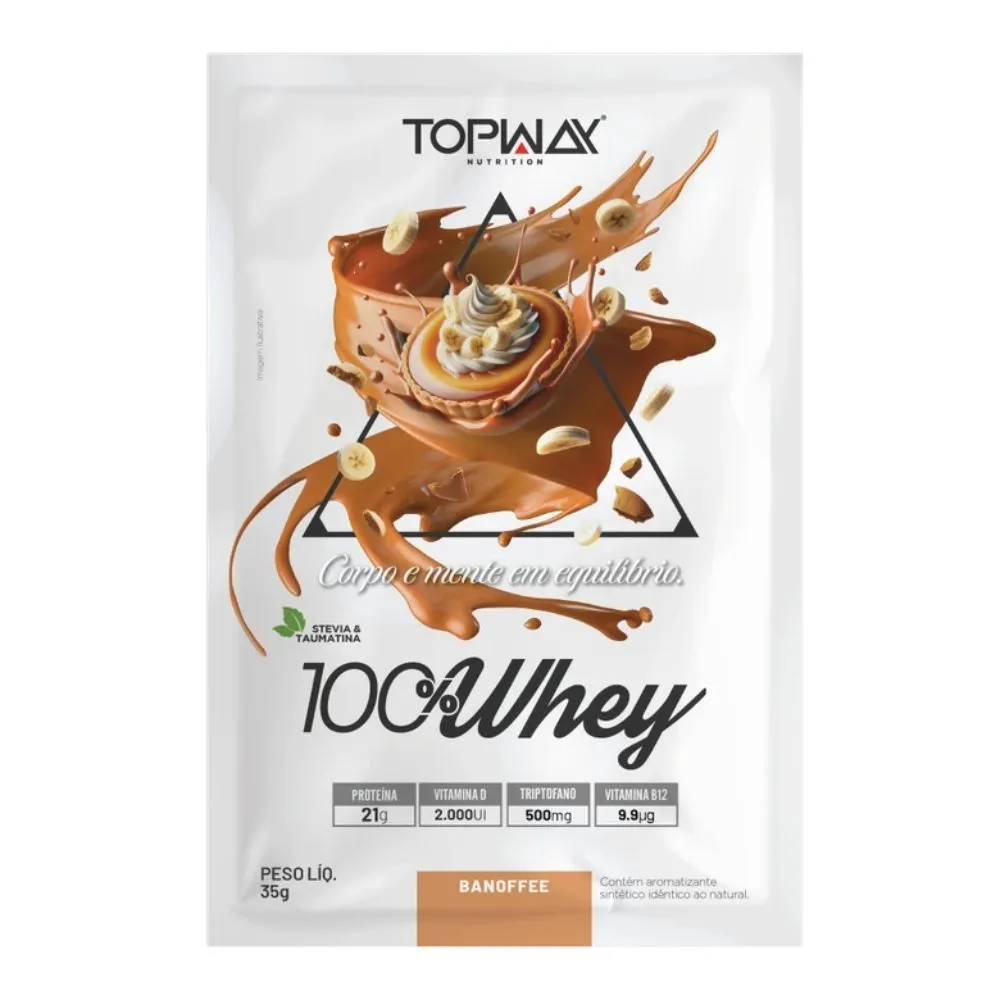 Topway 100% Whey 35g Banoffe — | Farmácia Resyla