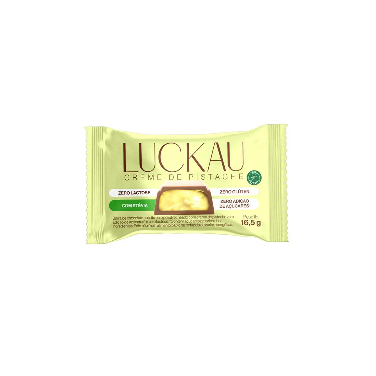 Barra Luckau Crunch Branco Pistache 16,5g — | Farmácia Resyla