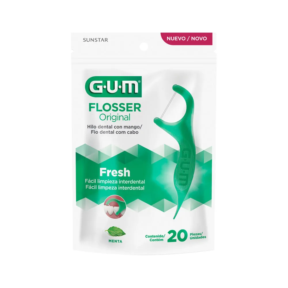 Fio Dental Gum Flosser Com 20 Com Cabo Fresh — | Farmácia Resyla