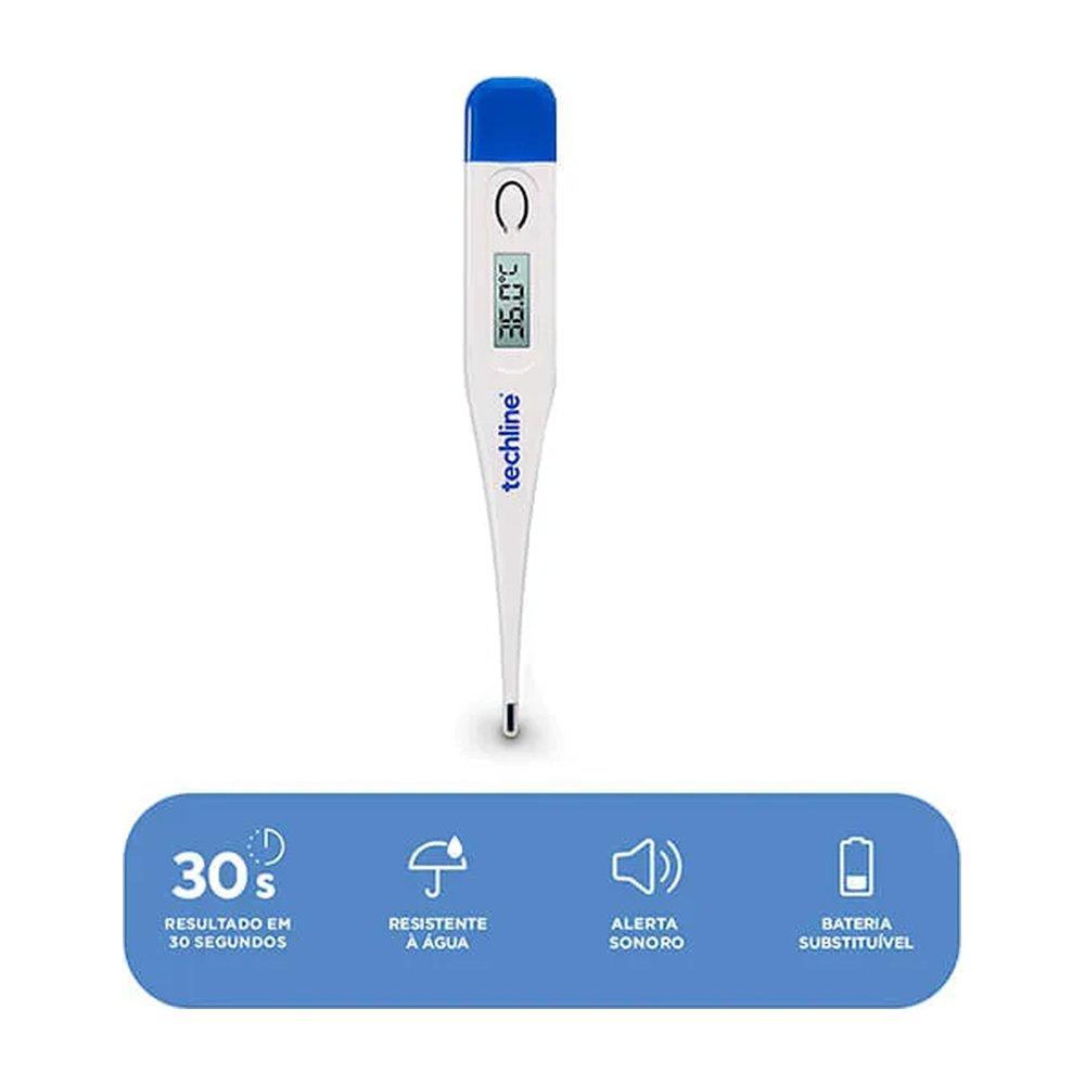 Termometro Digital Branco Techline Ts-101 — | Farmácia Resyla