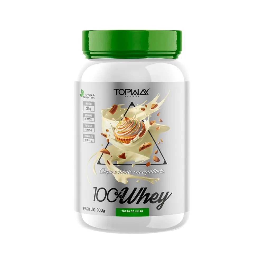 Topway 100% Whey 900gr Torta Limao — | Farmácia Resyla