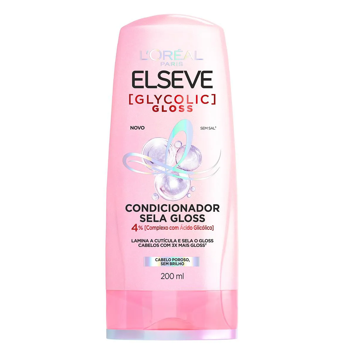 Condicionador Elseve Glycolic Gloss Sela Gloss com Ácido Glicólico Selagem e Brilho com Ácido Glicólico 200ml — Elseve | Farmácia Resyla