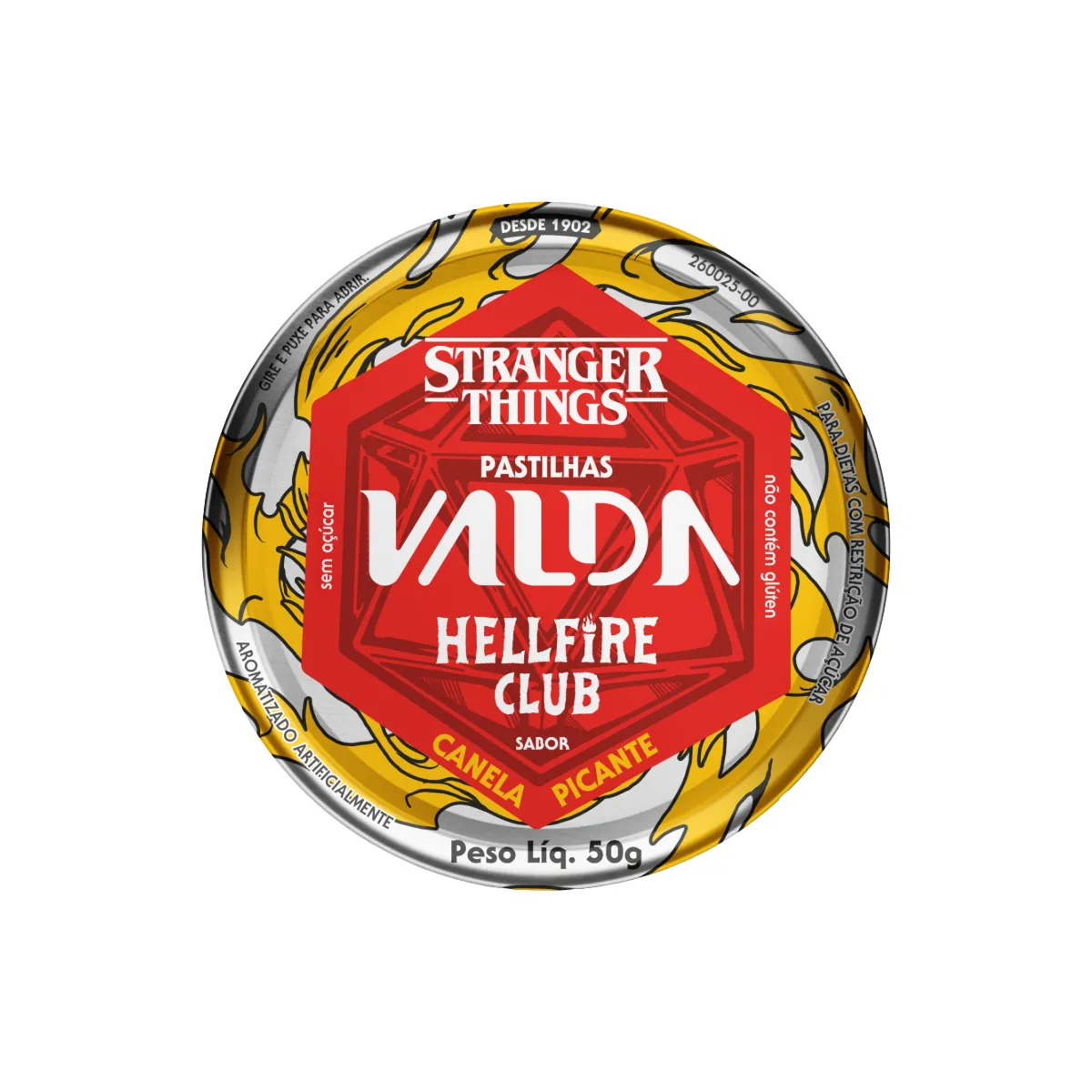 Pastilha Valda Stranger Things Canela e Pimenta 50g — Valda | Farmácia Resyla