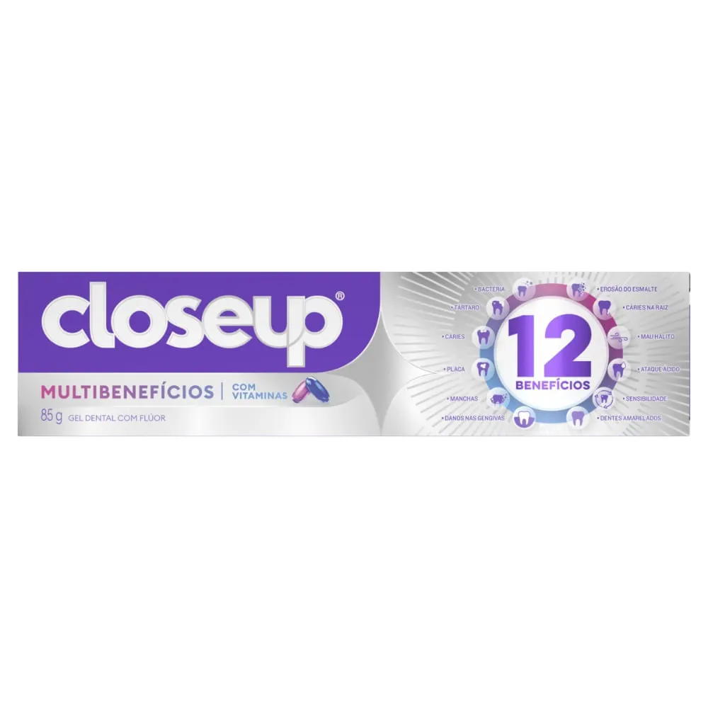 Creme Dental Closeup Multibenefícios 85g — | Farmácia Resyla