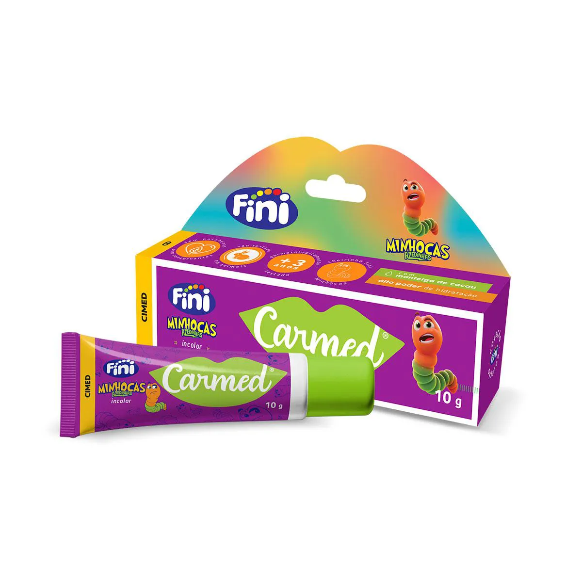 Hidratante Labial Carmed Fini Minhocas Azedinhas Incolor 10g — | Farmácia Resyla
