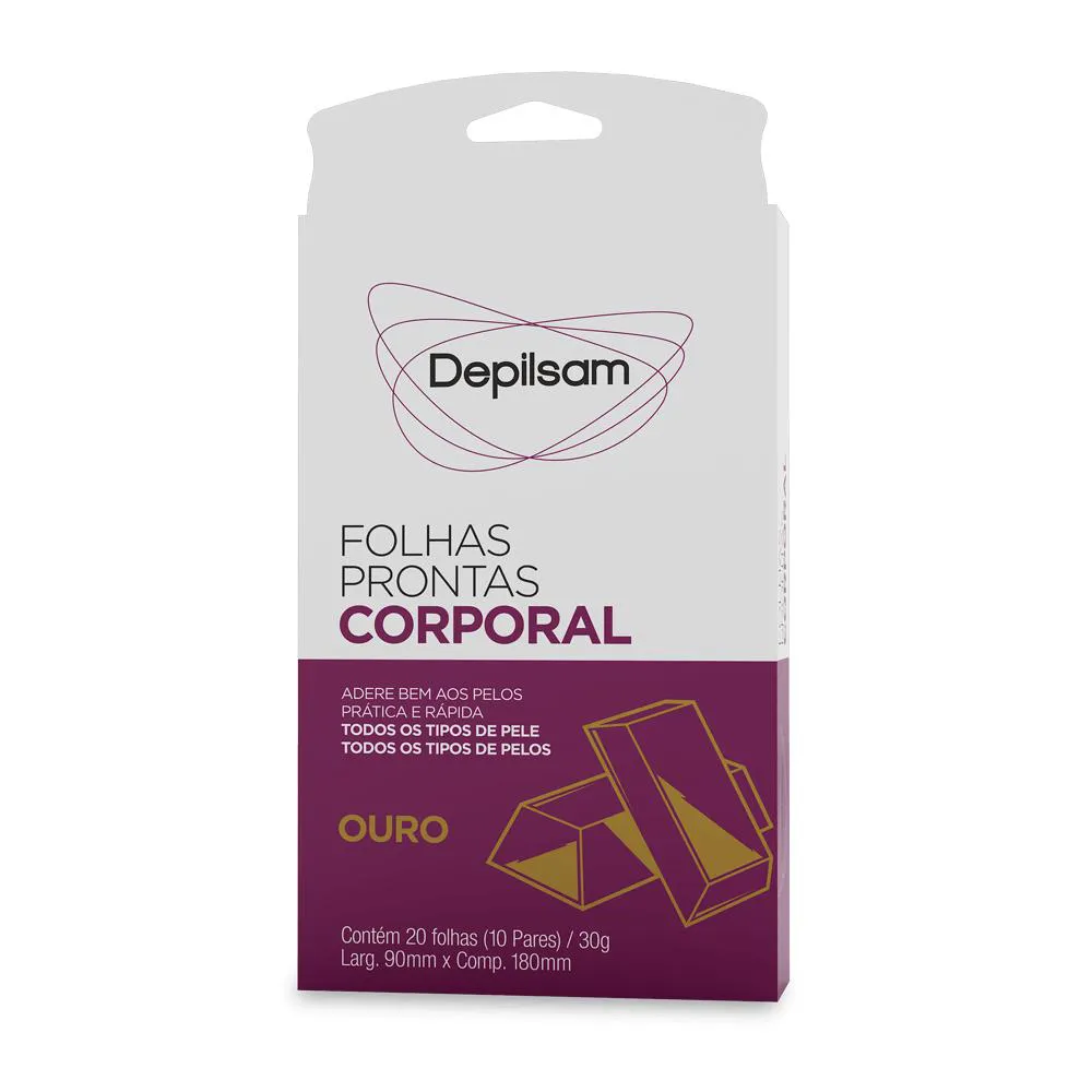 Folhas Prontas Corporal Depilsam Ouro 10 Pares — Depilsam | Farmácia Resyla