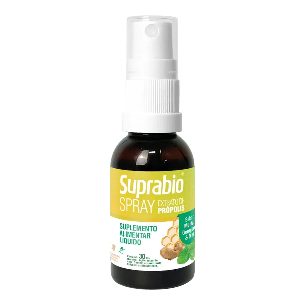 Suplemento Alimentar Suprabio Extrato De Própolis Menta Gengibre E Mel Spray 30ml — | Farmácia Resyla
