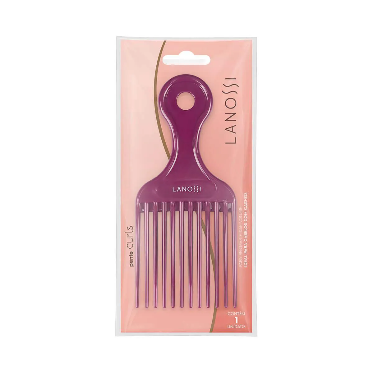 Pente de Cabelo Lanossi Garfo - 1 unidade — | Farmácia Resyla