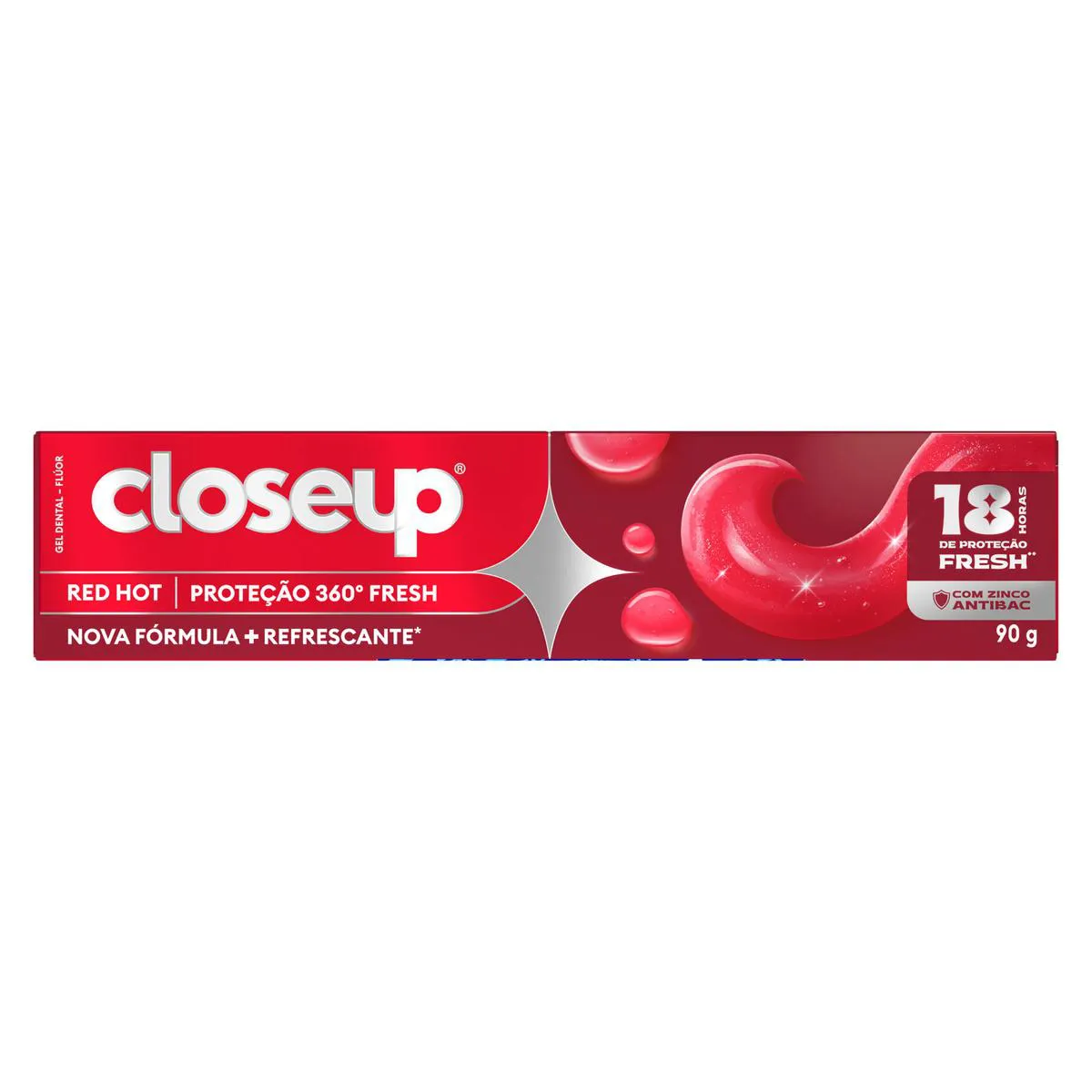Gel Dental Closeup Proteção 360° Fresh Red Hot 90g — | Farmácia Resyla